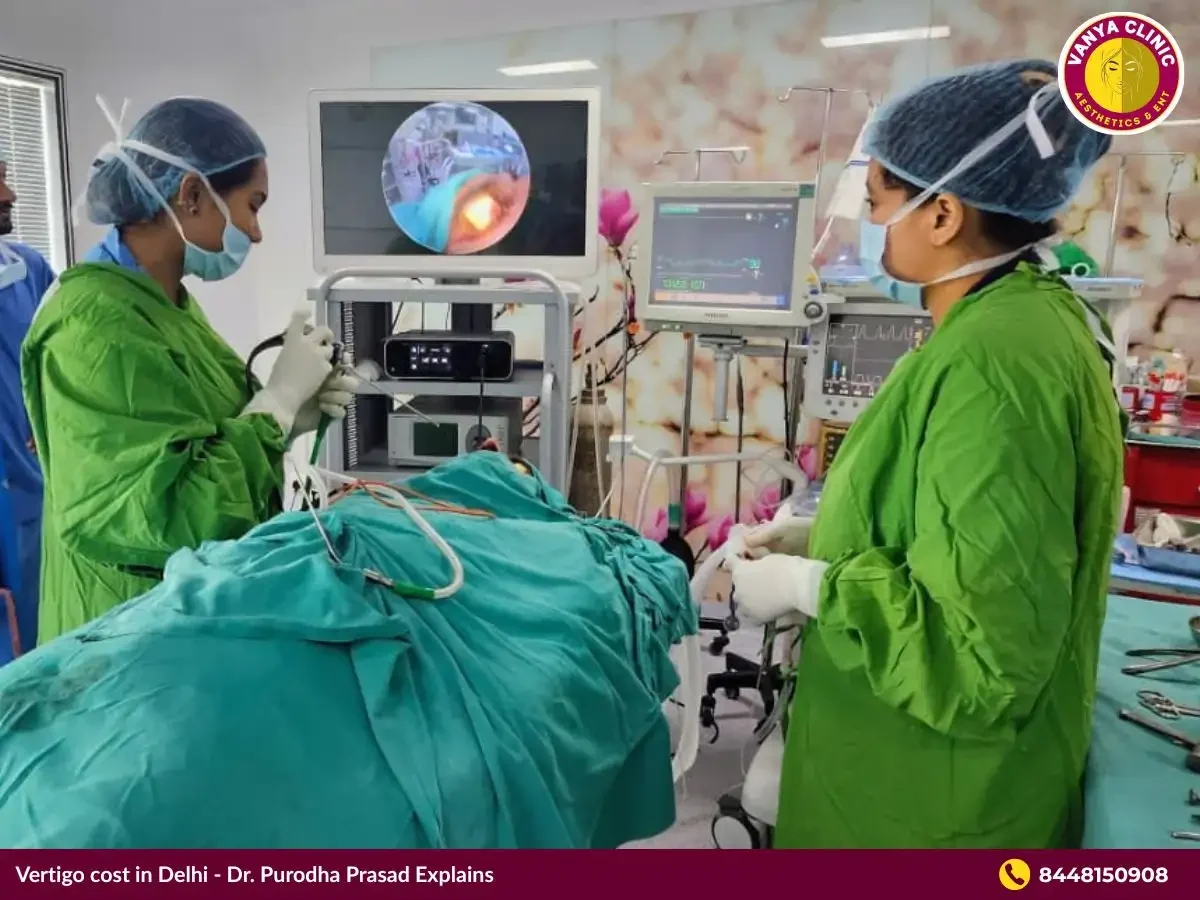 Dr. Purodha Prasad doing Vertigo surgery in Delhi.